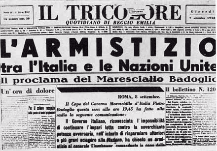 Immagine: L'armistizio tra l'Italia e gli alleati